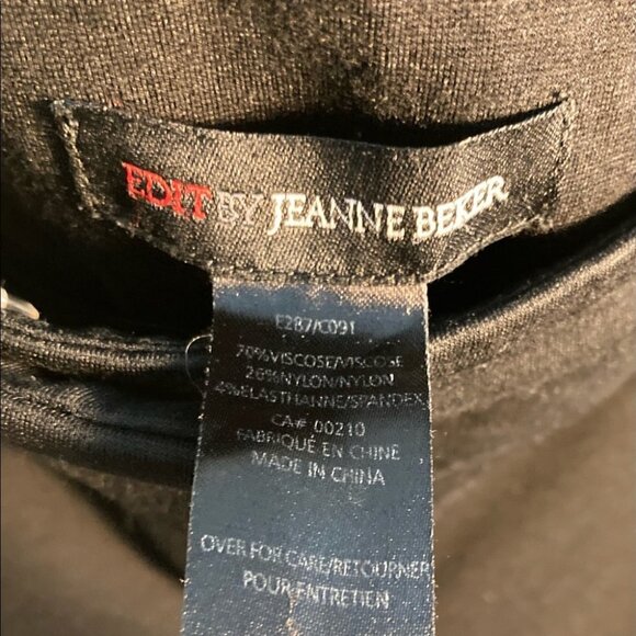 JEANNE BEKER Sz 14 Dress Career Straight Leg Stretch Pants Trousers - Picture 4 of 4